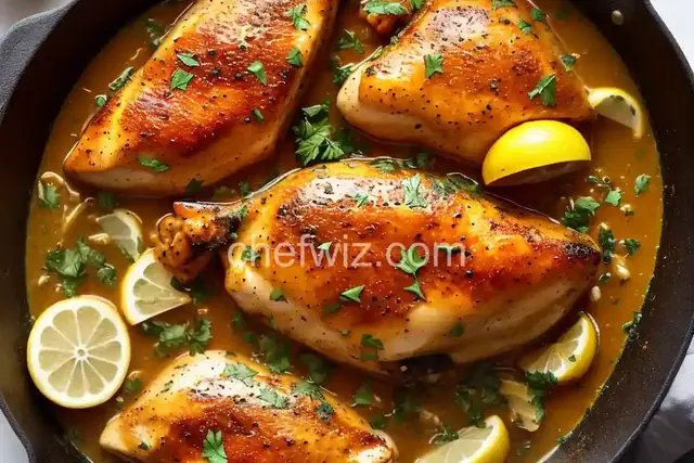 Chicken with a Lemon Herb Sauce