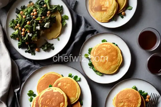 Chickpea Pancakes With Greens and Cheese