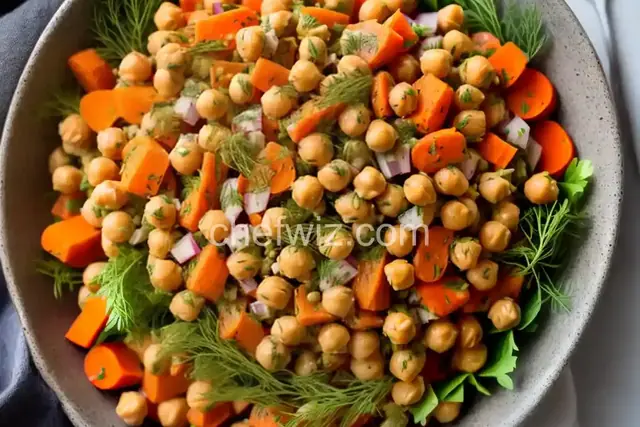 Chickpea Salad with Carrots and Dill