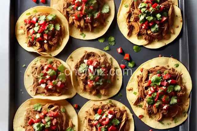 Chile-Braised Chicken Tostadas