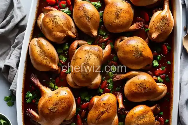 Chile-Vinegar-Marinated Cornish Game Hens