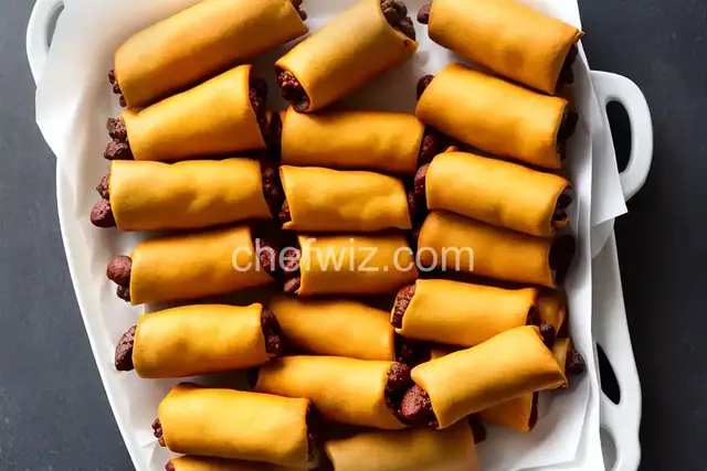 Chili Cheese Dog Egg Rolls