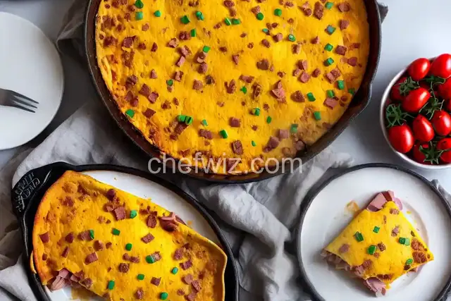 Chili Crisp Ham and Cheese Omelet