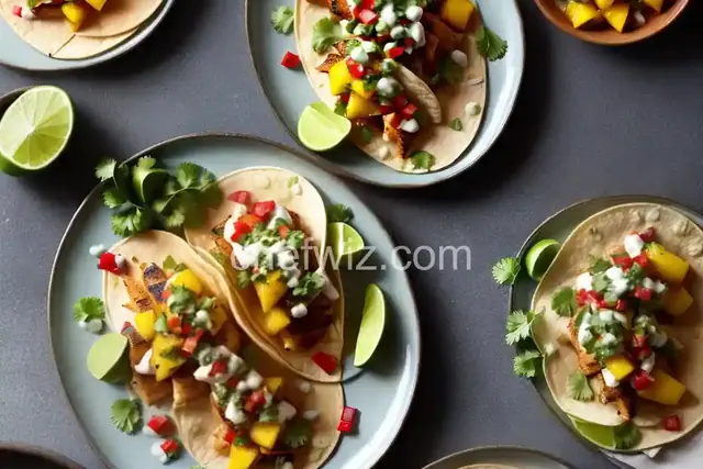 Chili-Rubbed Mahimahi Tacos With Grilled-Mango Salsa Recipe