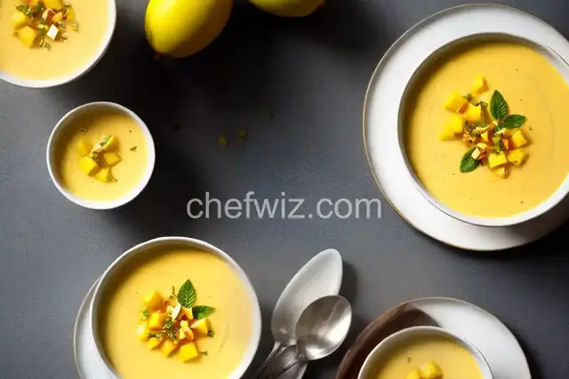 Chilled Mango and Pineapple Soup
