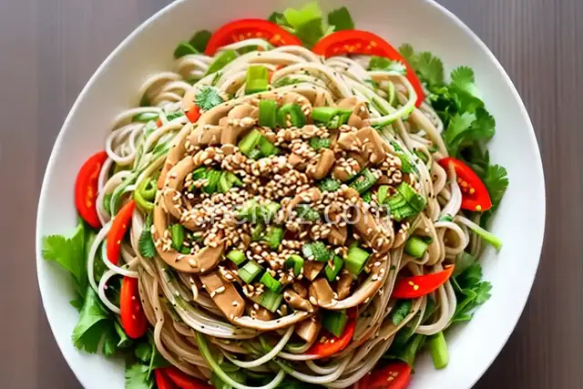 Chinese Cold Noodle Salad with Sesame Dressing