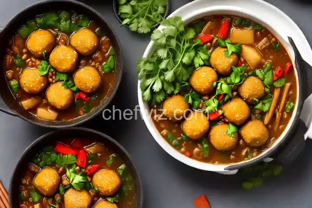 Chinese Fire Pot with Fish Balls
