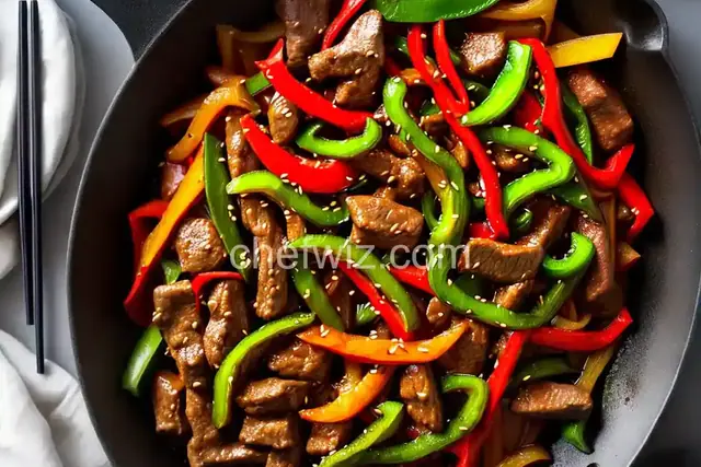 Chinese Pepper Steak (Stir-Fried Beef with Onions, Peppers, and Black Pepper Sauce) Recipe