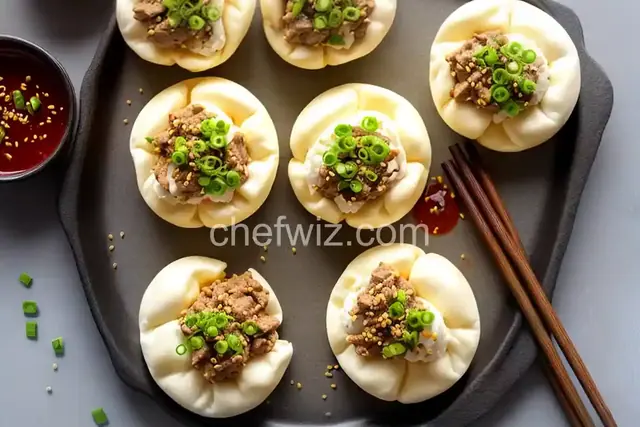 Chinese Steamed Buns with Barbecued Pork Filling