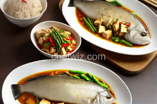 Chinese Steamed White Fish Fillet with Tofu (Cantonese Style)