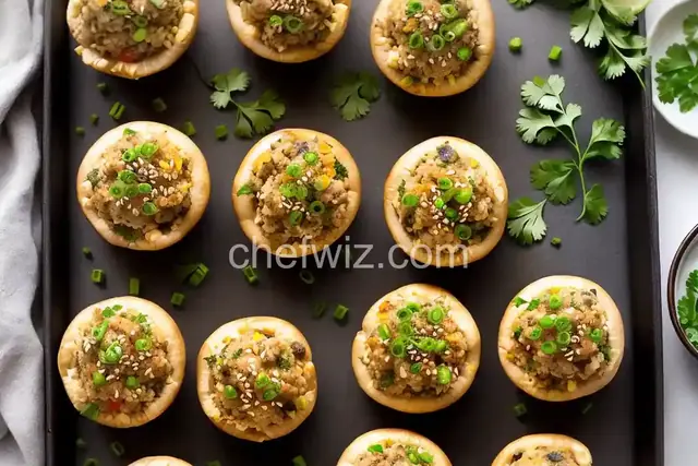 Chinese Style Stuffed Mushrooms