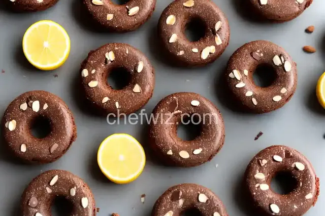 Chocolate Almond Breakfast Donuts