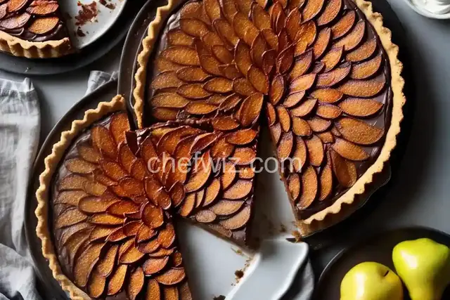 Chocolate-Almond Pear Tart