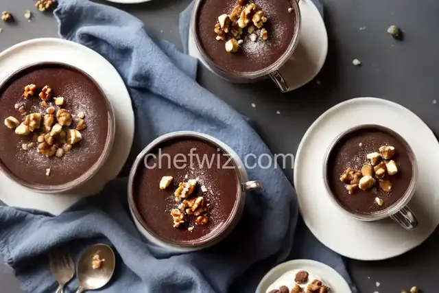 Chocolate Budino With Candied Walnuts