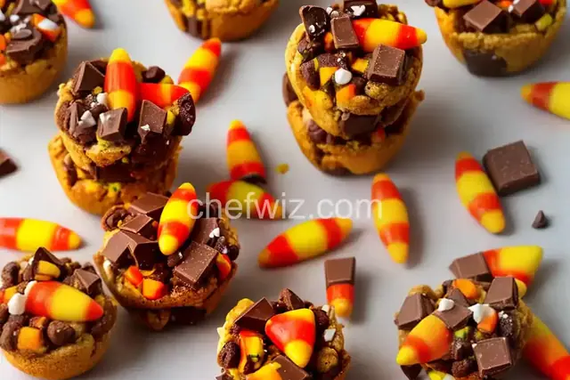 Chocolate-Candy Corn Pretzel Bites