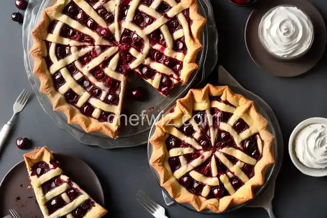 Chocolate-Cherry Lattice Slab Pie