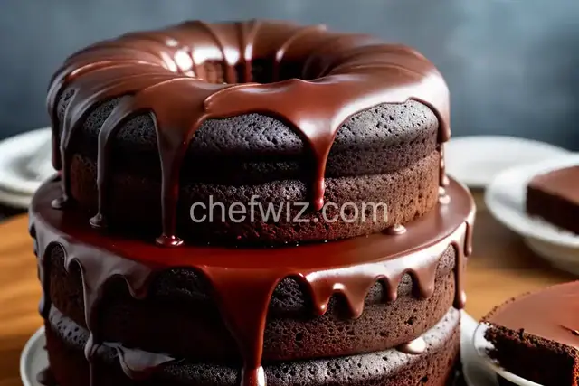 Chocolate Chiffon Cake with Chocolate Frosting