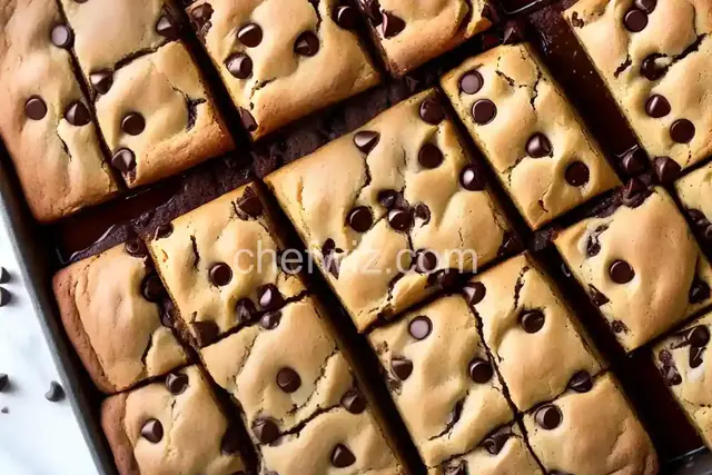 Chocolate Chip Fluffernutter Blondies