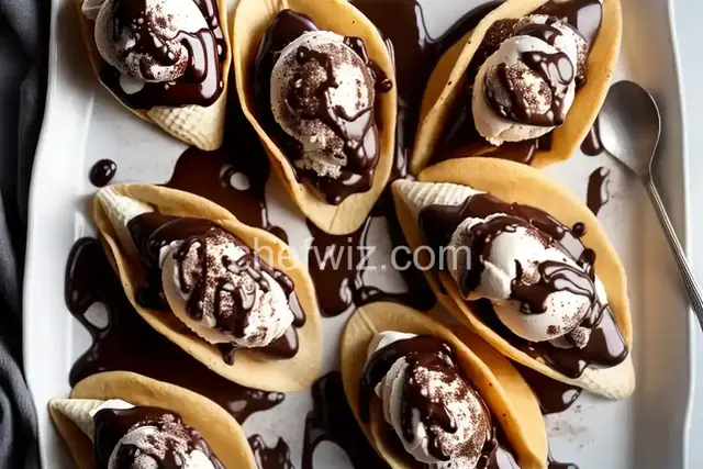 Chocolate-Covered Ice Cream Tacos