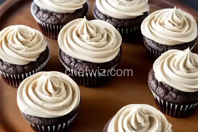 Chocolate Cupcakes with Bailey's Creme Frosting