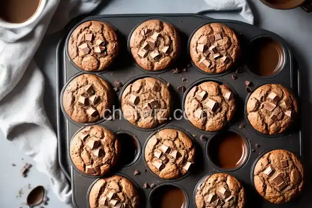 Chocolate Espresso Banana Muffins