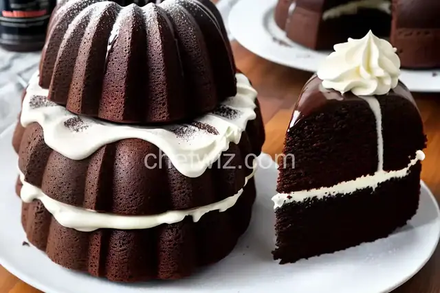 Chocolate Guinness Bundt Cake with Whiskey Whipped Cream