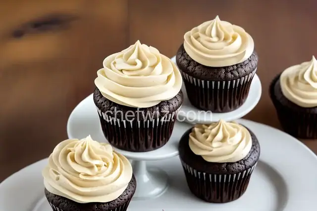 Chocolate Guinness Cupcakes with Irish Cream Frosting