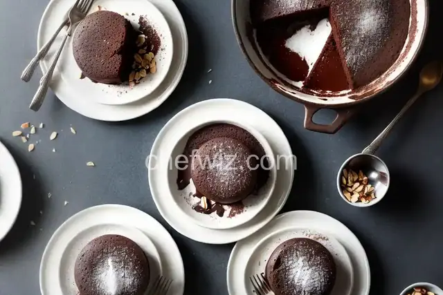 Chocolate Lava Cake with Coconut and Almond