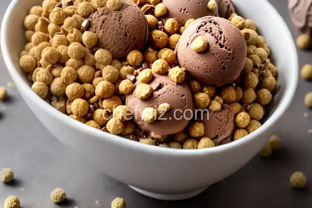 Chocolate Malt Ice Cream with Malt Ball Crunch