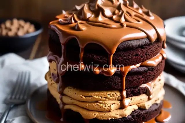Chocolate Peanut Butter Volcano Cake