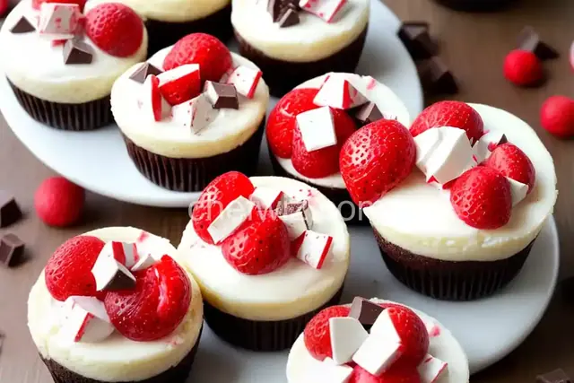 Chocolate Peppermint Cheesecake Bites