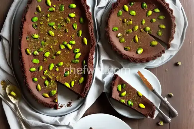 Chocolate-Pistachio Fudge Tart