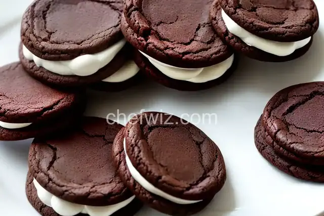 Chocolate Sandwich Cookies with Vanilla-Cream Filling