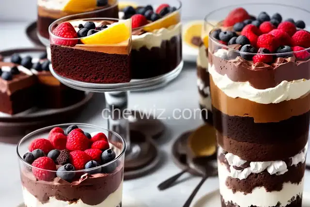 Chocolate cake parfait