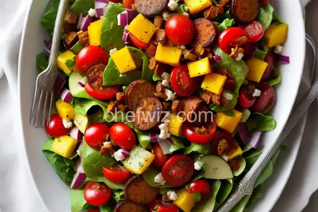 Chorizo-Spiced Party-Sized Chopped Veggie Salad