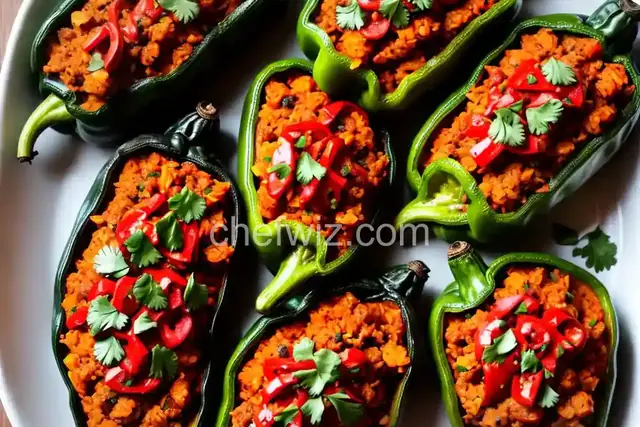 Chorizo Stuffed Poblano Peppers