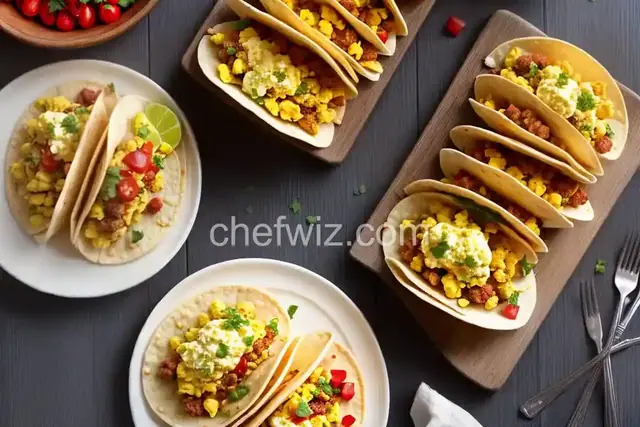 Chorizo and Scrambled Egg Breakfast Tacos