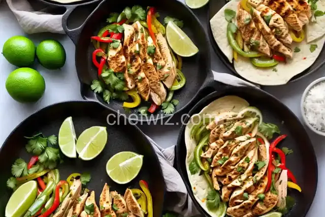 Cilantro-Lime Chicken Fajitas with Grilled Onions