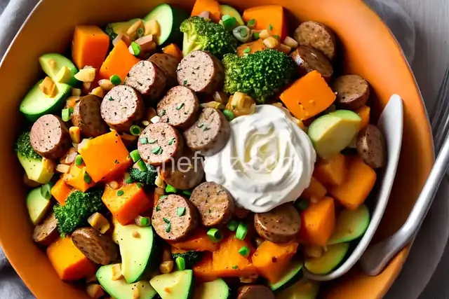Cinderella Pumpkin Bowl with Vegetables and Sausage