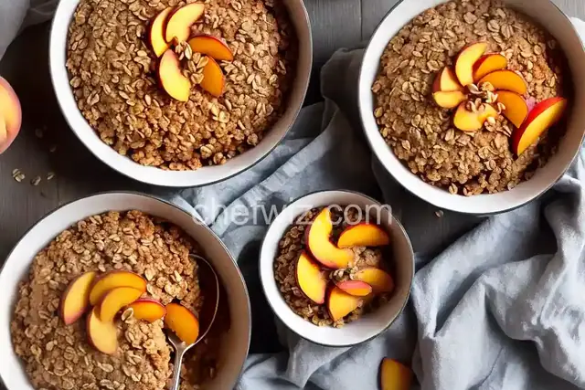 Cinnamon-Oat Peach Crisp
