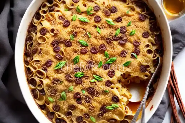 Cinnamon Raisin Noodle Kugel Recipe