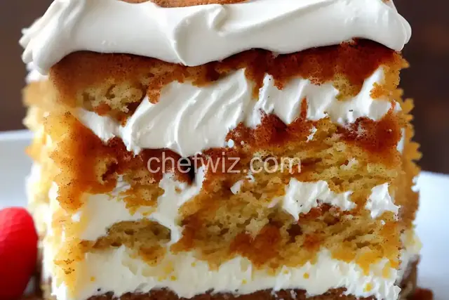 Cinnamon Roll Poke Cake