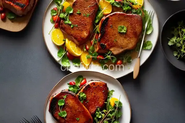 Citrus-Glazed Pork Chops With Watercress