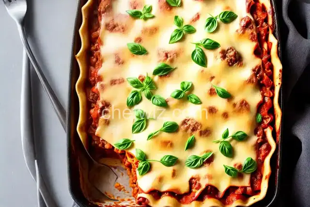 Classic and Simple Meat Lasagna