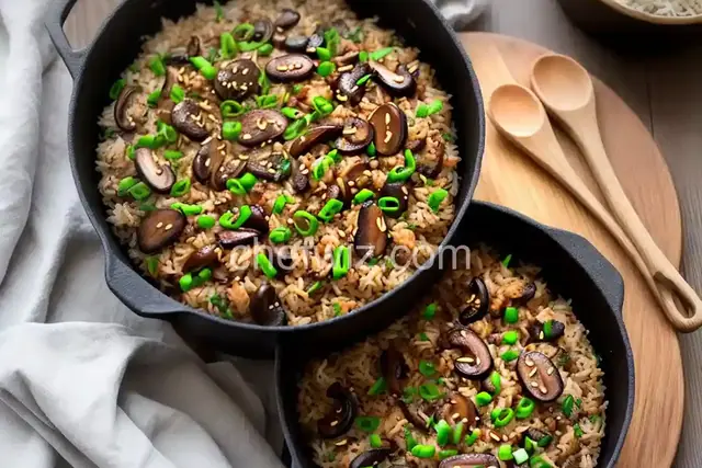 Clay Pot Rice With Spicy Sausage and Mushrooms Recipe