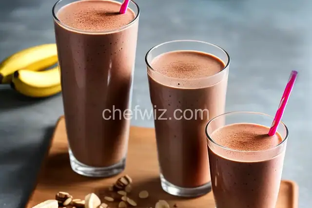 Cocoa, Banana, and Peanut Butter Smoothie