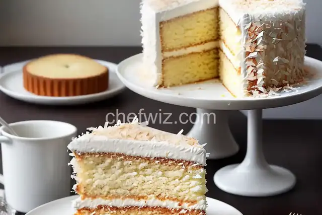 Coconut-Almond White Cake