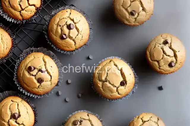 Coconut Flour Banana Muffins with Chocolate Chips