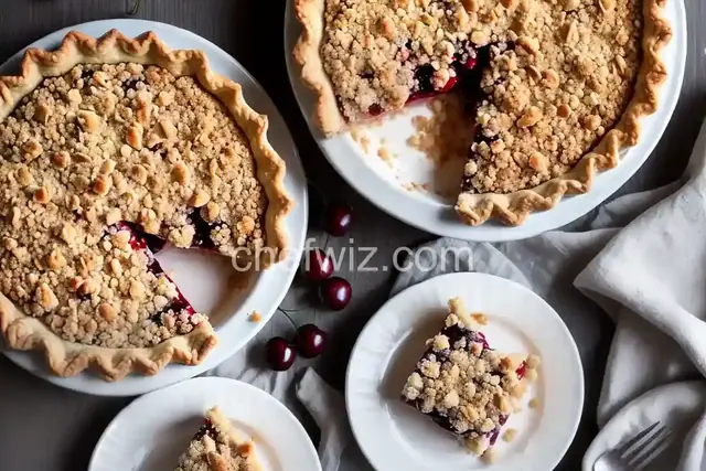 Coconut Streusel Cherry Pie