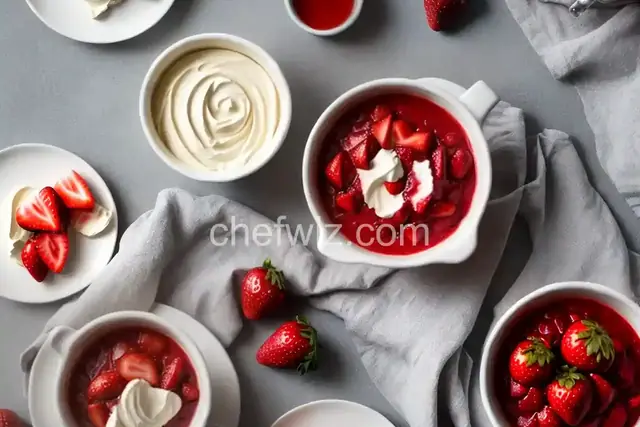 Coeur à la Crème With Strawberry Sauce